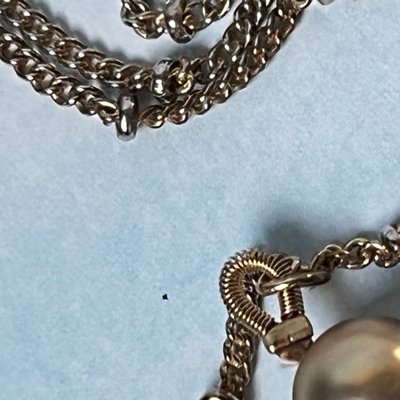 VINTAGE TALBOTS Necklace Mixed Beads and Double Chain 32"-35" - Picture 6 of 9